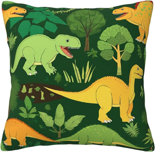 All-Season Square Pillow Covers 18"X18", Palm Leaf, Decorative Throw Pillow Covers for Sofa Bed Couch, Hidden Zipper Cushion Cover, Square Lumbar & Accent Pillowcases for Home Decor