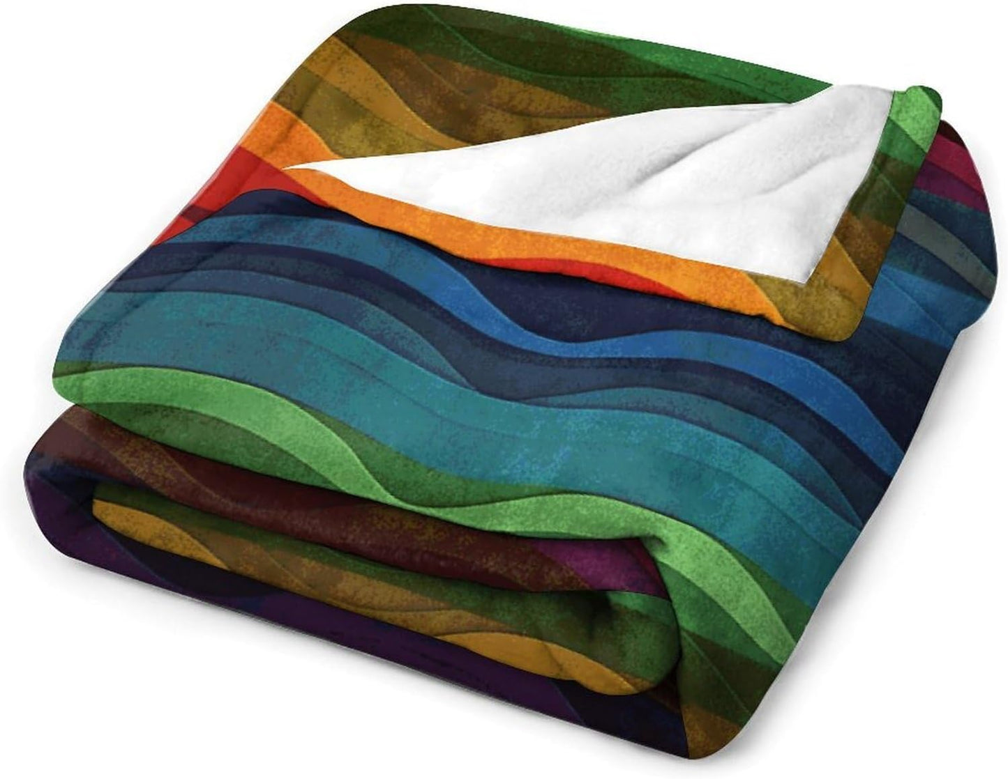 Rainbow Blanket Super Soft Lightweight Throw Blanket Cute Cozy Warm Bed Blanket Decorative Fuzzy Blanket All-Season Home Decor Gift for Sofa Couch Living Room 60"*80"（150 * 200cm）