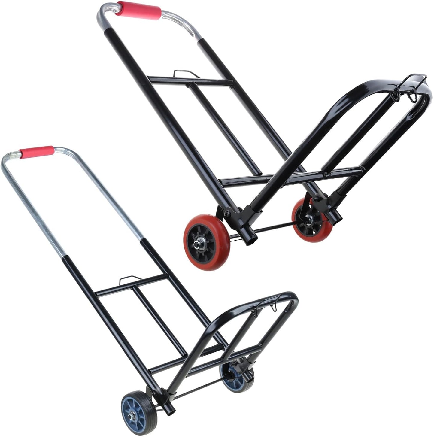 Functional Folding Hand Truck Portable Folding Trolley For Easy Maneuvering Practical Cart For Urbans Shoppers