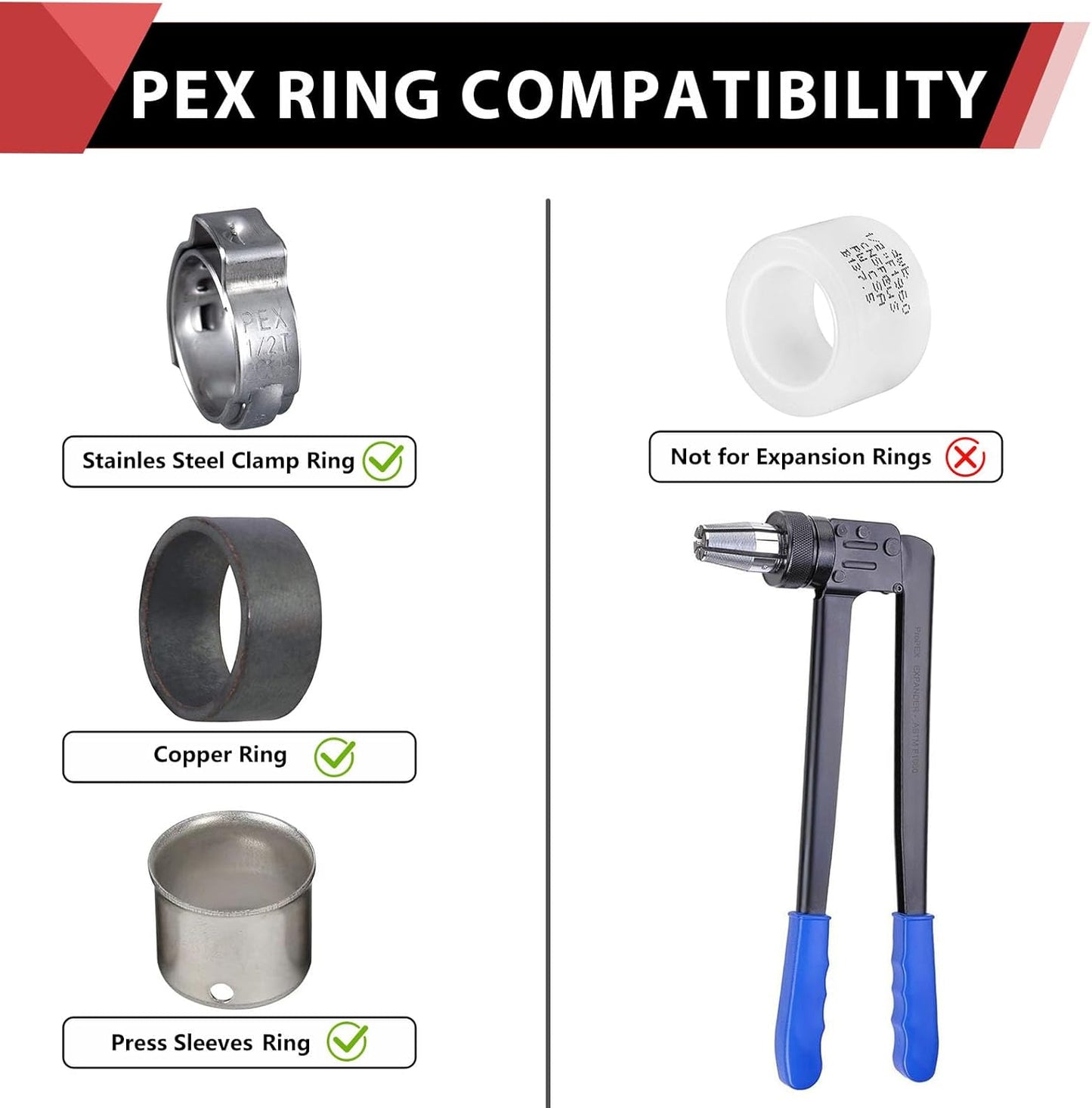 (Pack of 10) EFIELD Pex Drop-Ear Elbow Brass Crimp Fitting 1/2 Inch x 1/2 Inch Female NPT, ASTM F1807,(PEX1807159)