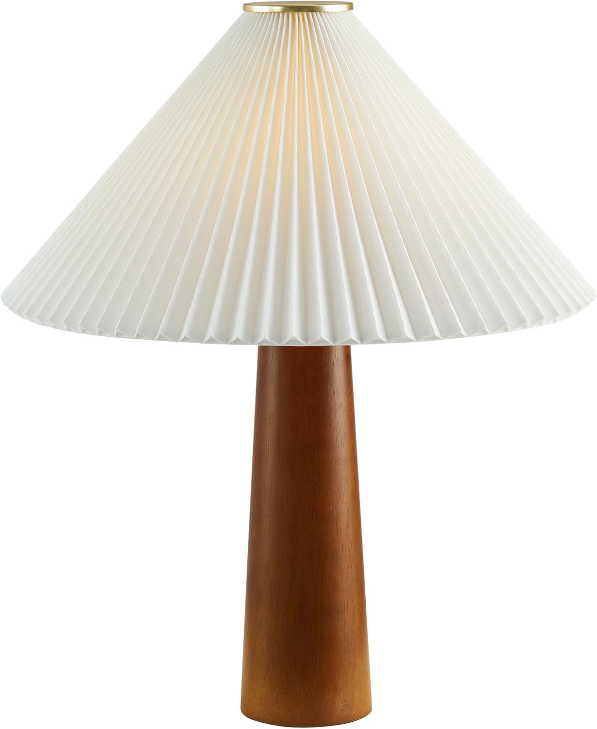 Modway Jessica Pleated Table Lamp in Walnut