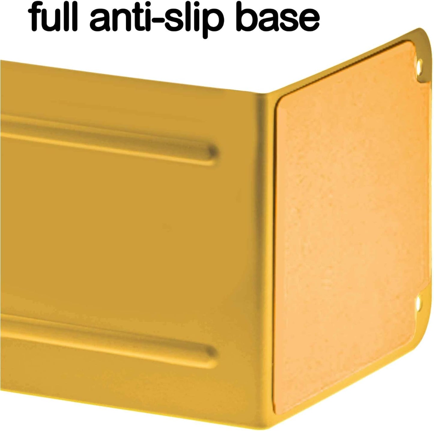 Acrimet Steel Metal Bookends for Shelves, Heavy Duty, for Large Books, 6 7/8" Tall X 4" Wide X 4 1/2" Deep, Yellow Colored, 1 Pair