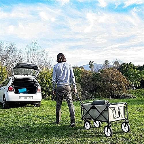 Portable Camping Cart,Camping cart Trolley Foldable,Garden Carts Outdoor Utility Garden Shopping Cart Beach with All-Terrain Wheels and Brake System,Outdoor Fishing campi