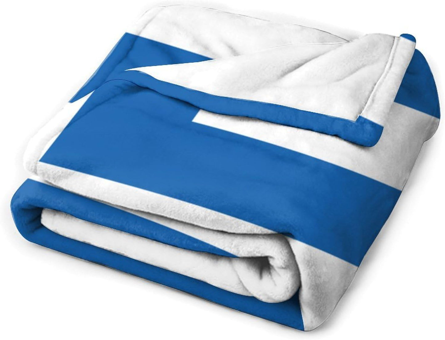 Flag of Greece Throw Blanket for Couch Bed Plush Cozy Fuzzy Flannel Blanket for All Season 70"x80"