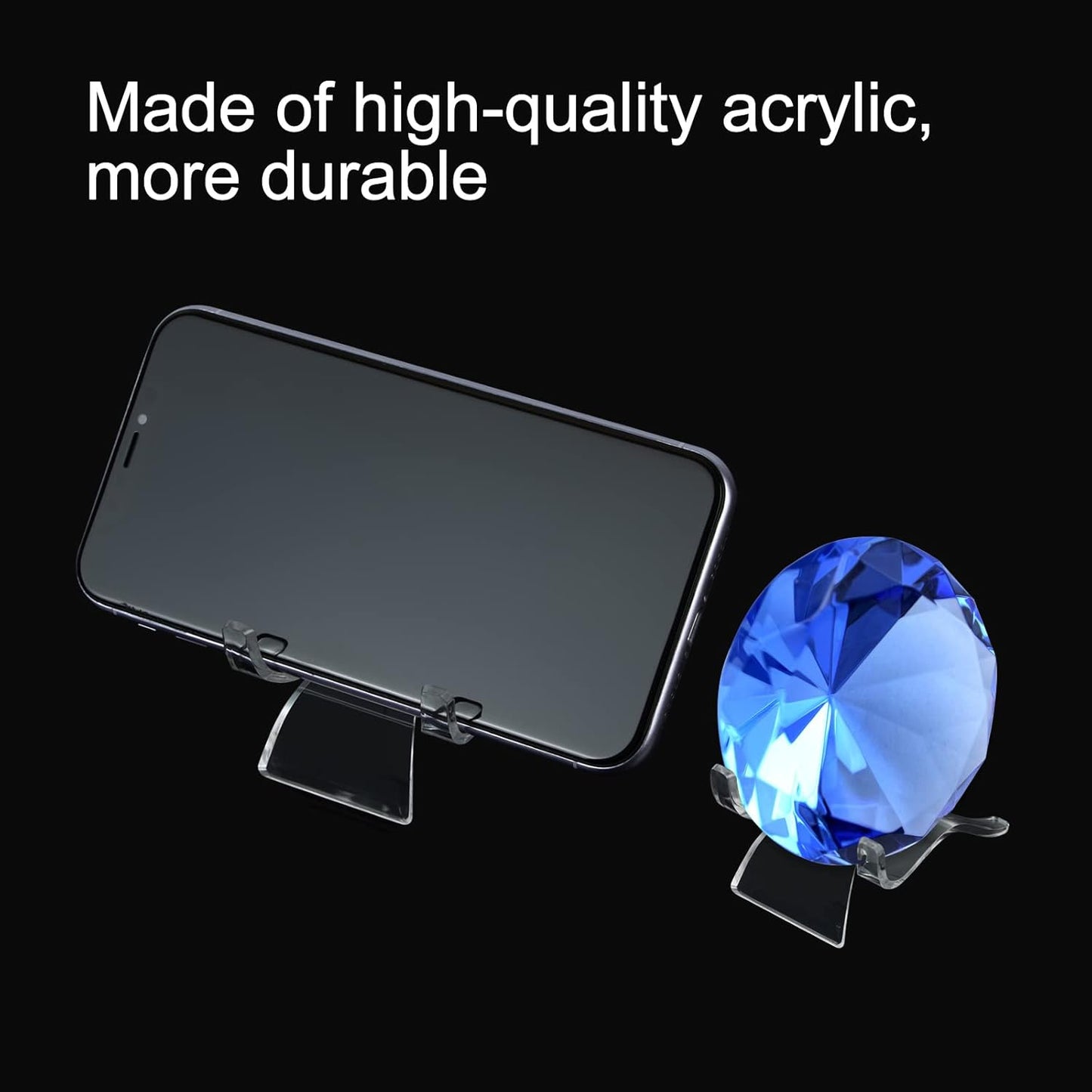 (36 PCS 3 Size Display Stand,Acrylic Rock Display Stands,Clear Display Easel Stands Pedestal for Crystal Geodes Rock Mineral Agate Fossil Coral Crystal/Gemstone Small Collectibles Display Stands