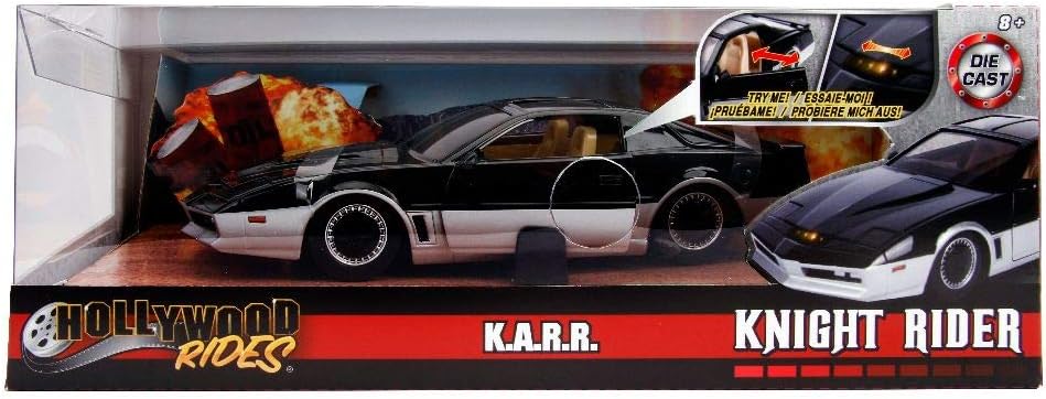 Jada Toys Hollywood Rides Knight Rider K.A.R.1982 Pontiac Firebird 1: 24 Diecast Vehicle with Light Up Feature