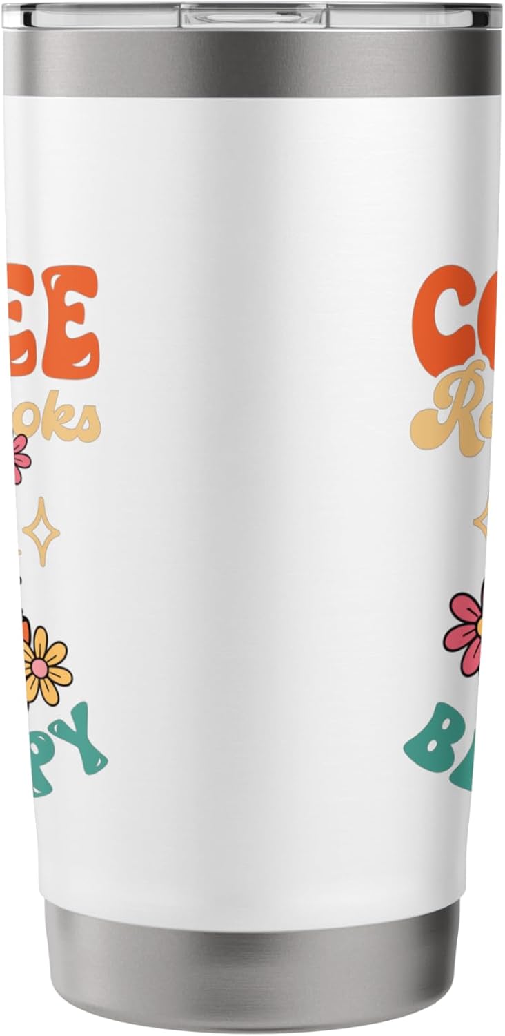 Drink Coffee Read Books Be Happy for Book Lovers Cozy Vibe Stainless Steel Insulated Tumbler