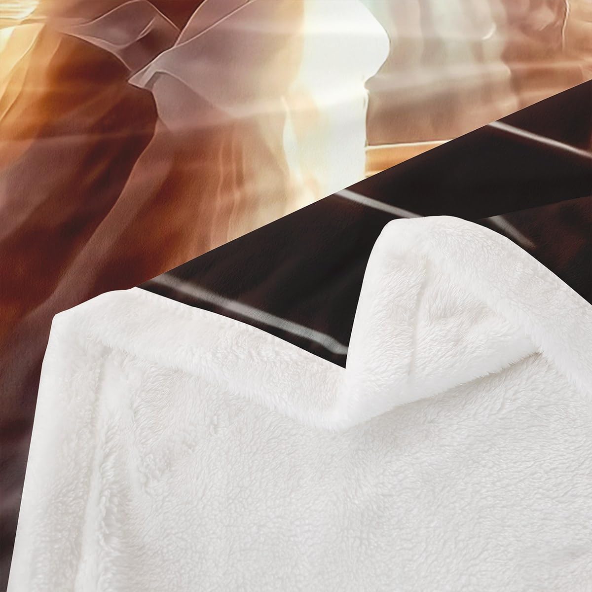 Erosebridal Angel Fleece Blankets Romantic Palace Blanket 3D Printed Angel Throw Blanket Queen Fantasy Princess Sherpa Blankets