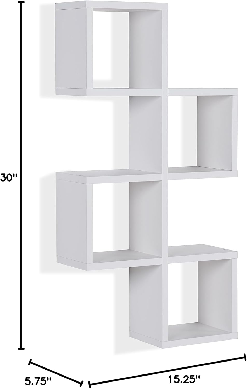 Danya B. Cubby Chessboard Wall Shelf - Horizontal or Vertical (White)