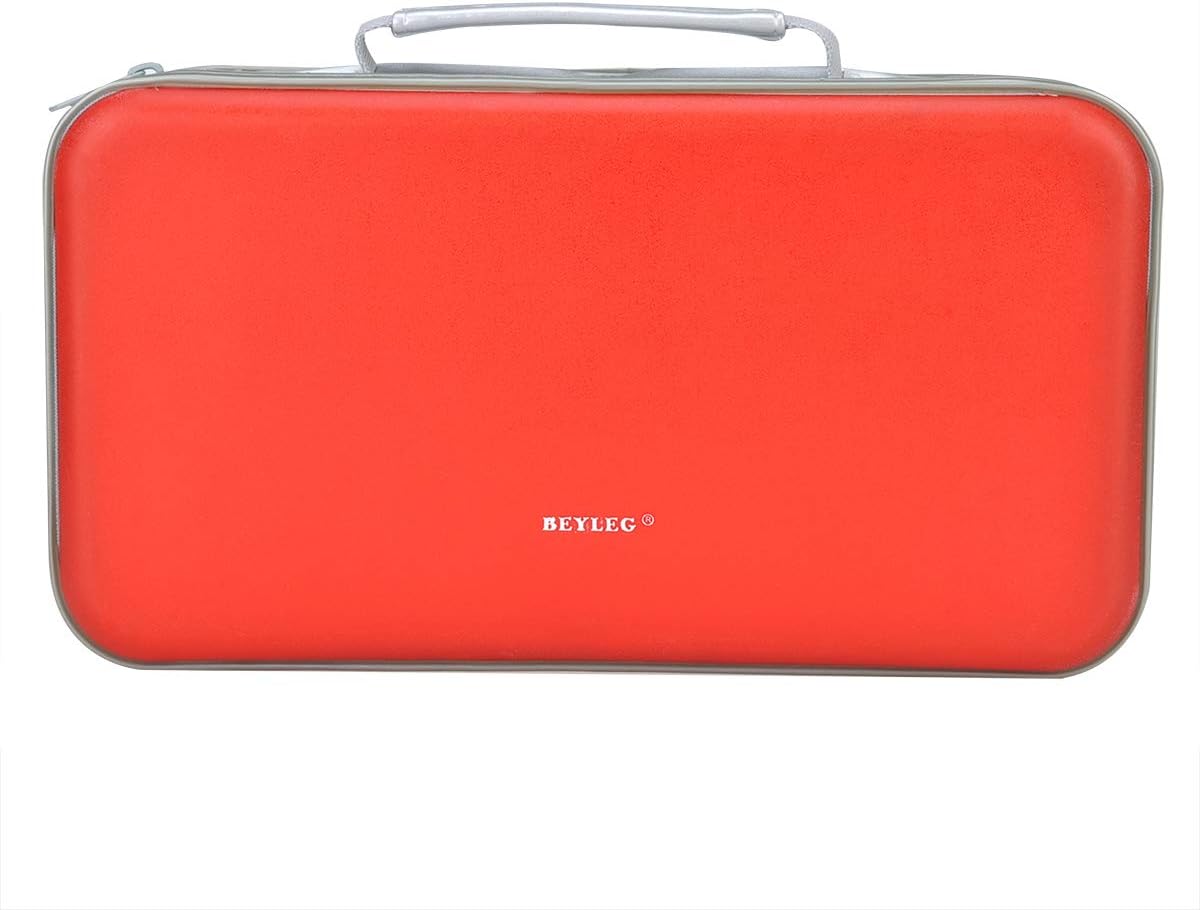 CD DVD Wallet, Wismart 96 Capacity Heavy Duty Sturdy DVD Storage Hard shell CD Disk Holder DVD Case VCD Wallets Blu-ray Media Case Storage Holder Organizer Wallet,96 Capacity (Red)