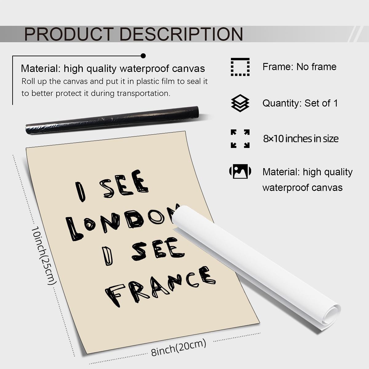 Funny Bathroom Wall Art Minimalistic Toilet Sign See London See France Posters Girl Apartment Laundry Restroom Closet Prints 8x10inch Unframed