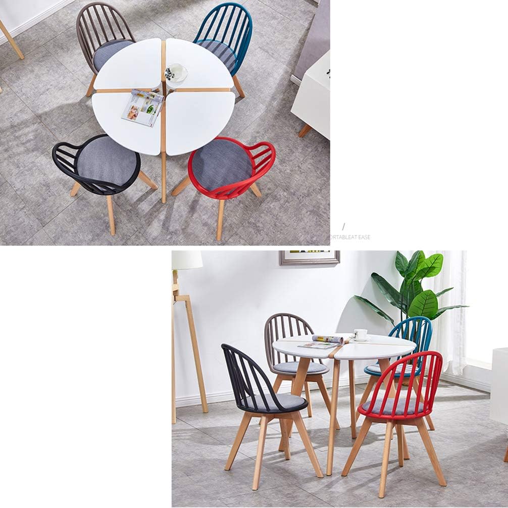 RXBFD Comfortable Chair Modern Dining Chair with Solid Wood Legs,Ergonomically Designed Comfort Curve,for Living Room/Cafe/Lounge/Study Room/Dining Room/Pub,5 Colors Leisure Chair