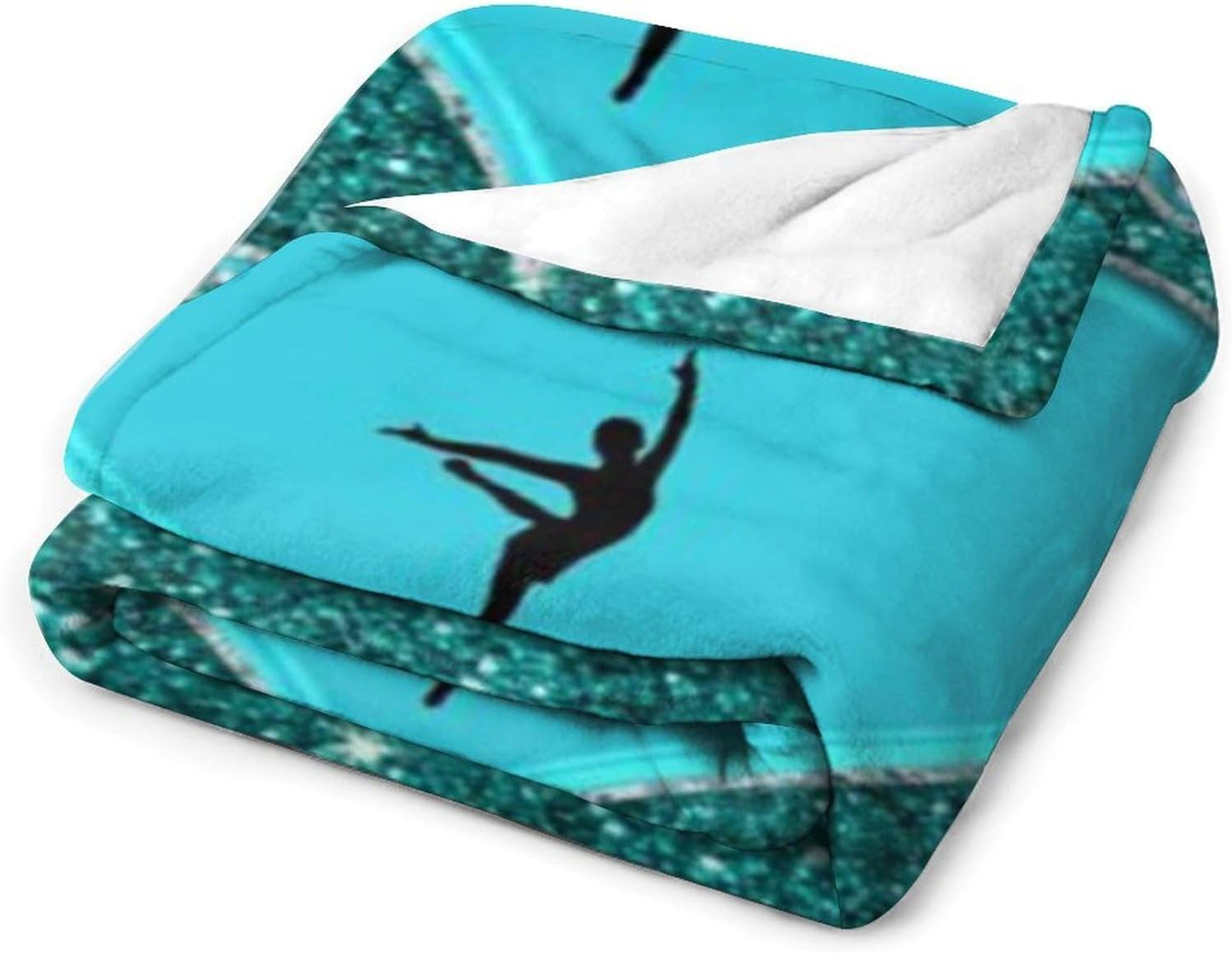 I Love Gymnastics Throw Blanket for Couch Super Soft Warm Lightweight Throw Blankets Cozy Flannel Bed Blanket Cute Decorative Blankets for All Seasons Home Decor Gift 30"*40"（76 * 100cm）