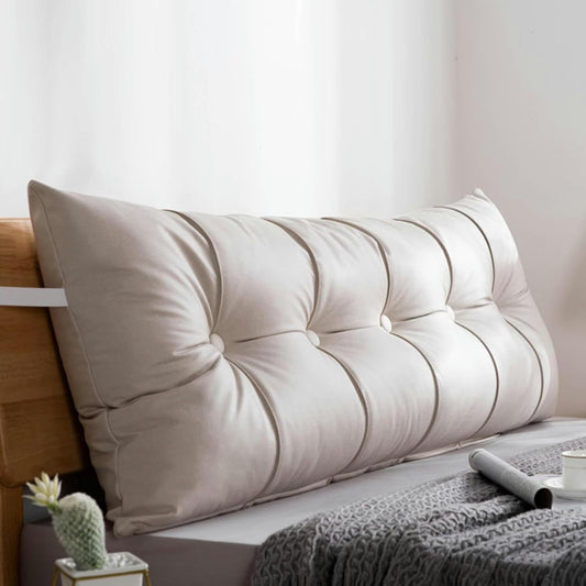 Triangular Headboard Pillow, Headboard Wedge Rest Reading Pillow Bedrest Throw Pillows Large Bolster Headboard Back Support Lumbar Cushion with Removable Cover