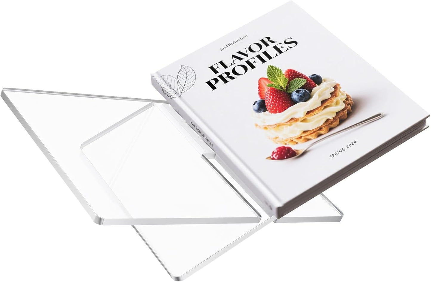 Acrylic Book Stand Holder Open Cookbook Acrylic Book Display Stand,Coffee Table Book Stand Magazines Clear Holder,Reading Stand for Open Book Magazines,Home and Table Decor(14.9''*9.4'')