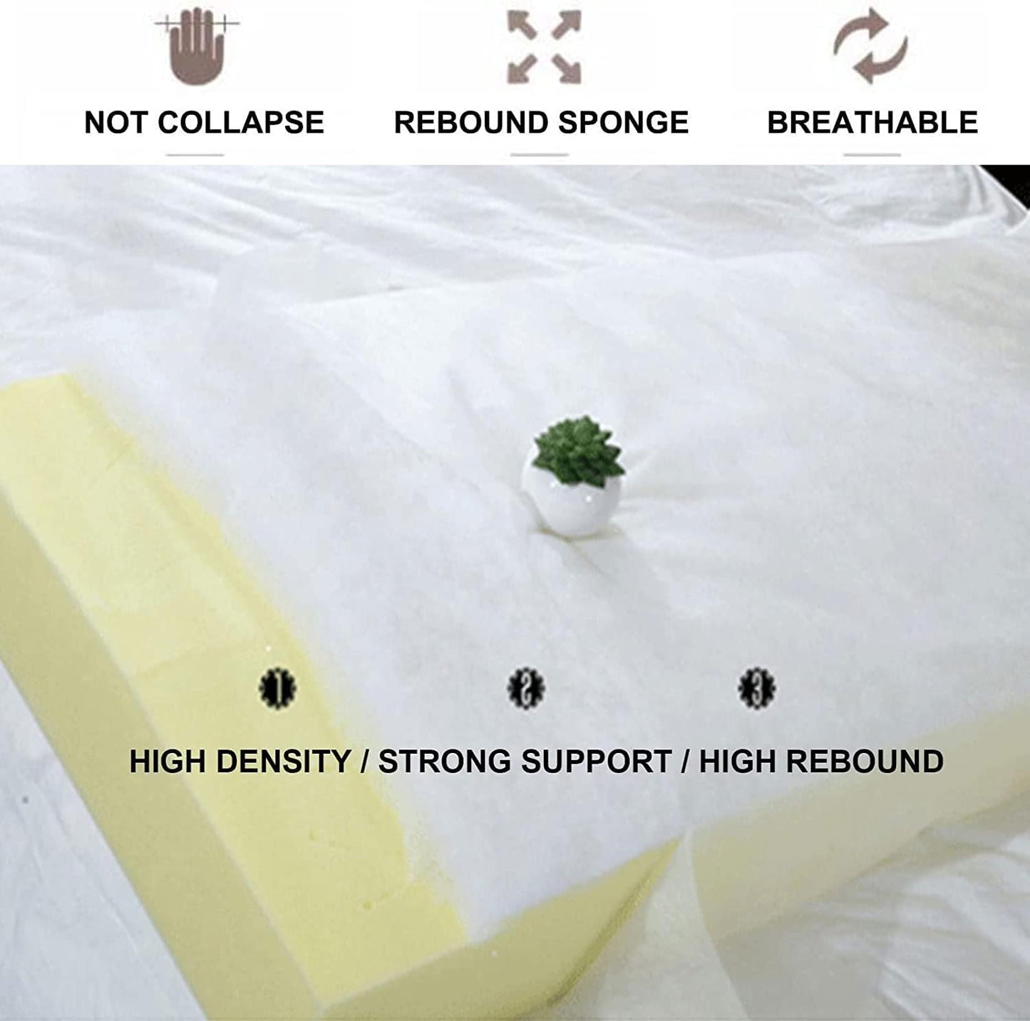 Headboard Ergonomics Backrest Cushion Wedge Reading Pillow Back Support Large Daybed Bolster Body Positioning Pillow(Size:No headboard 59"/150cm,Color:A)