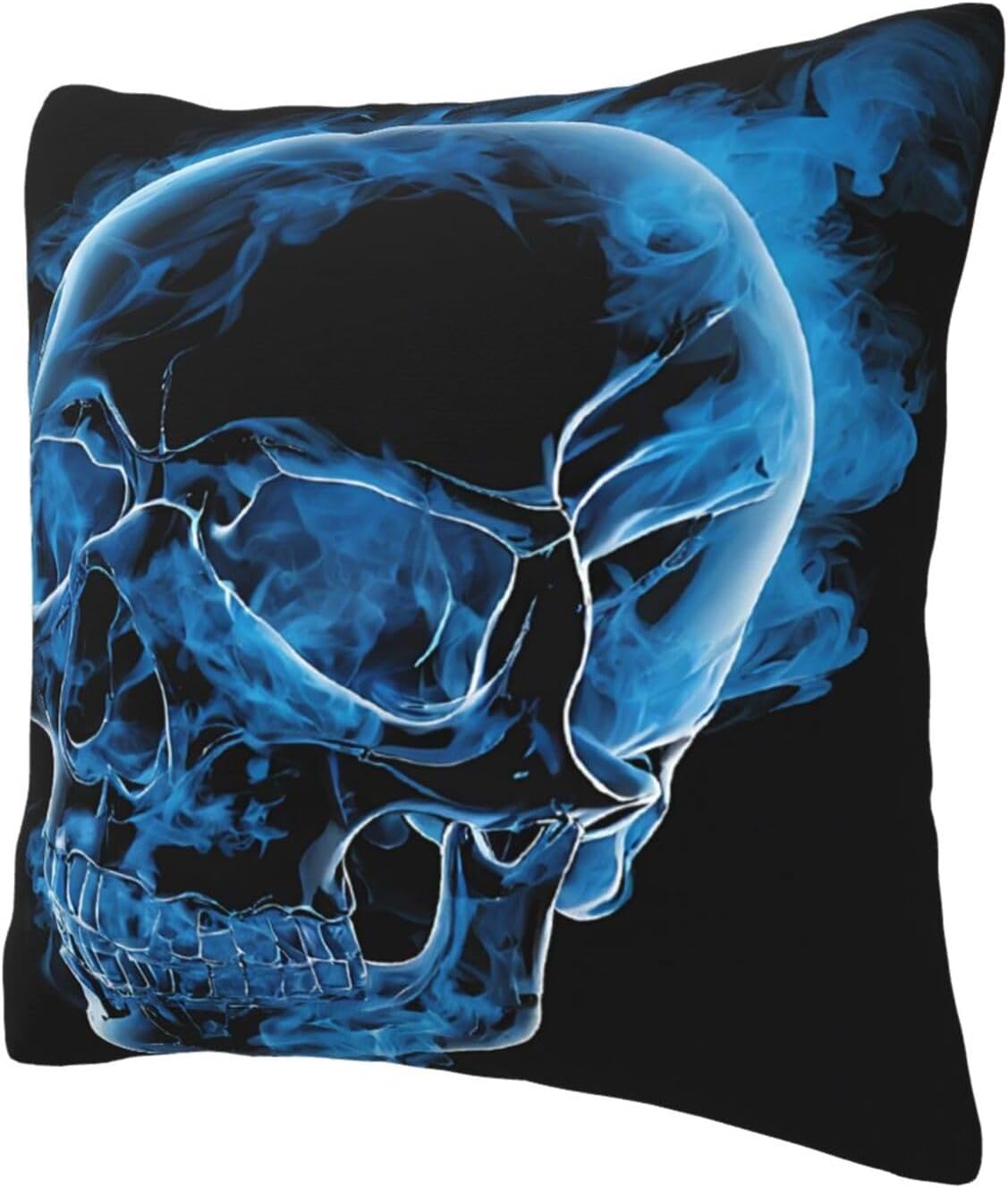 All-Season Square Pillow Covers 18"X18", Skull, Decorative Throw Pillow Covers for Sofa Bed Couch, Hidden Zipper Cushion Cover, Square Lumbar & Accent Pillowcases for Home Decor