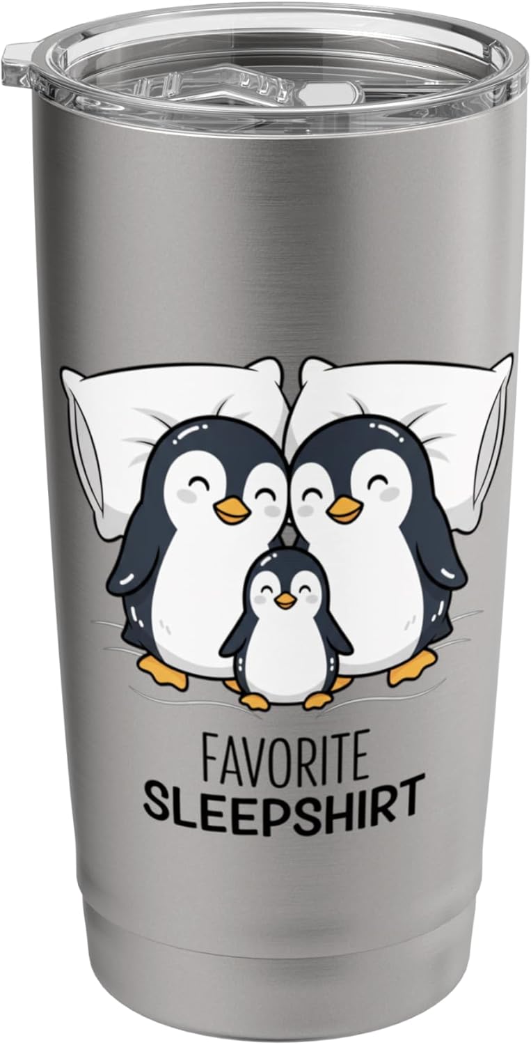 Penguin Favorite Sleepshirt Sleepwear Funny Seacre Stainless Steel Insulated Tumbler