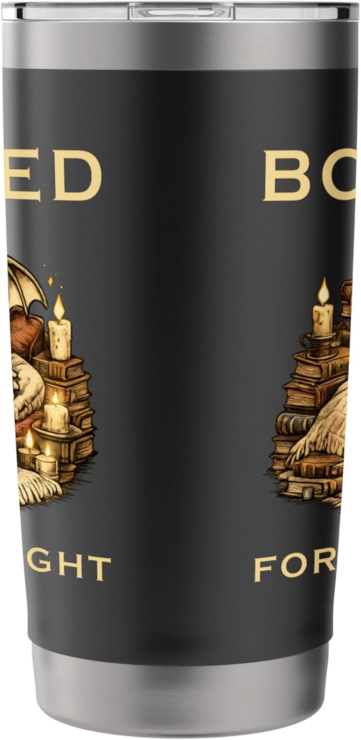 Booked For The Night Dragon Book Reader Stainless Steel Insulated Tumbler