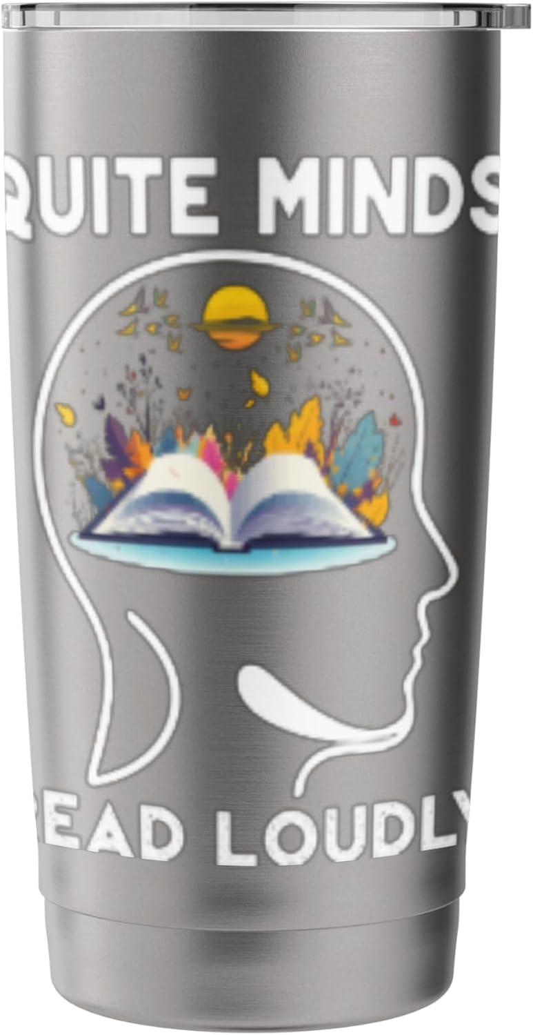 Nature Reading Book Floral Aesthetic Graphic Stainless Steel Insulated Tumbler