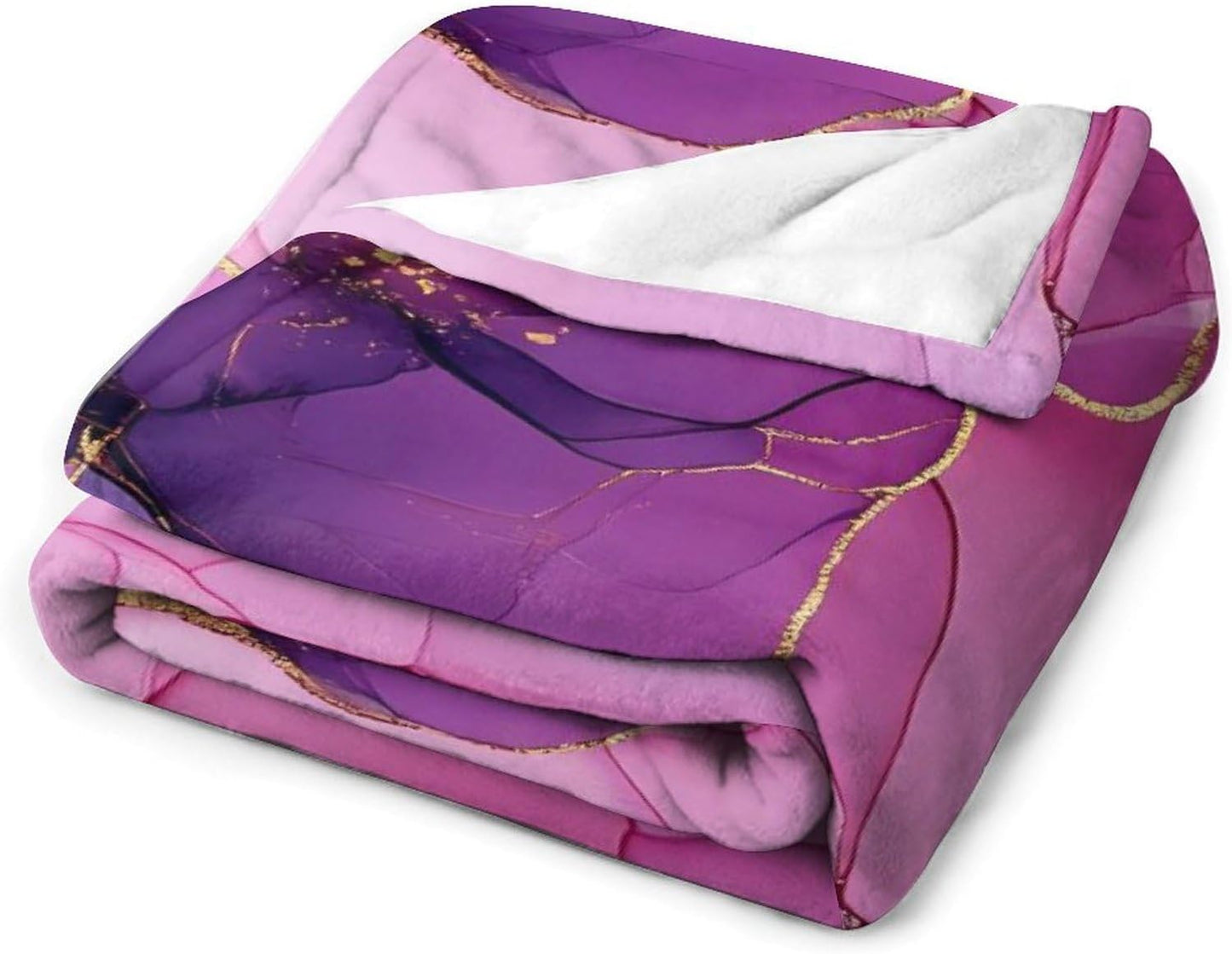 Marble Tie Dye Gradient Throw Blanket for Couch Bed Plush Cozy Fuzzy Flannel Blanket for All Season 30"x50"