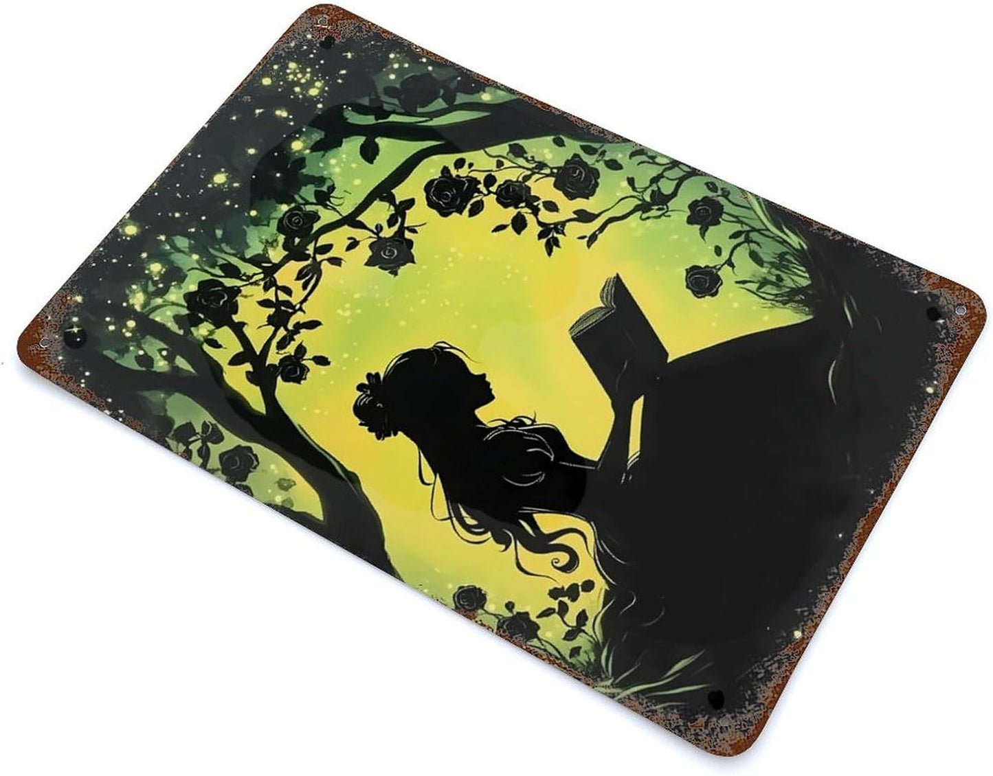 Girl Reading Book Wall Decor Art Hanging Room Decor Picture for Living Room Home Office