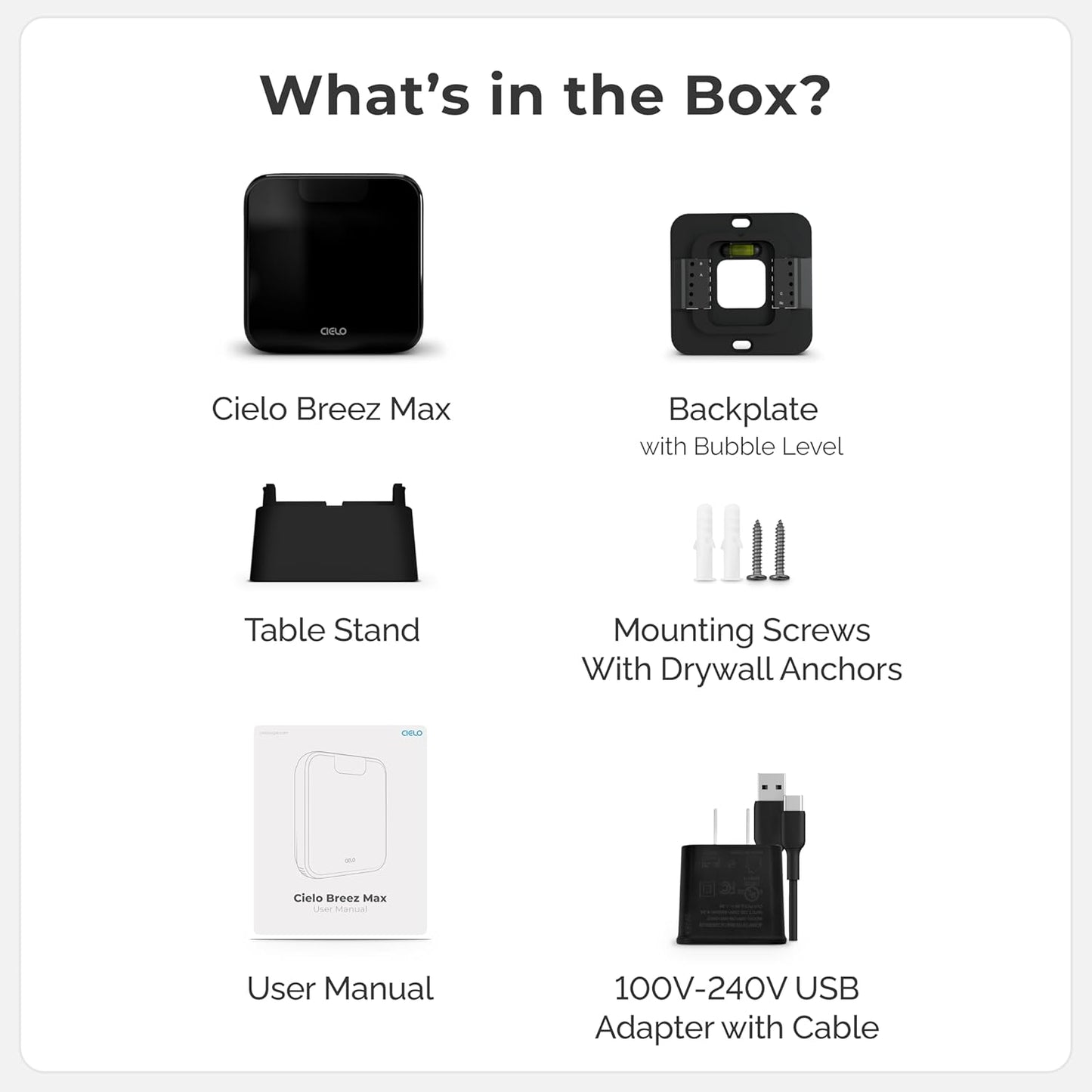 Breez Max Smart AC Controller | AHR Product of the Year WiFi Thermostat for Mini-Split, Window, Portable AC/Heat Pump | AI-Based Tech | Free App, No Subscription | Alexa, Google, IFTTT etc. (Black)