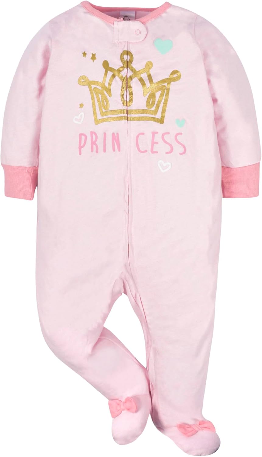 Gerber Baby-Girls 4 Pack Sleep 'N Play Footie