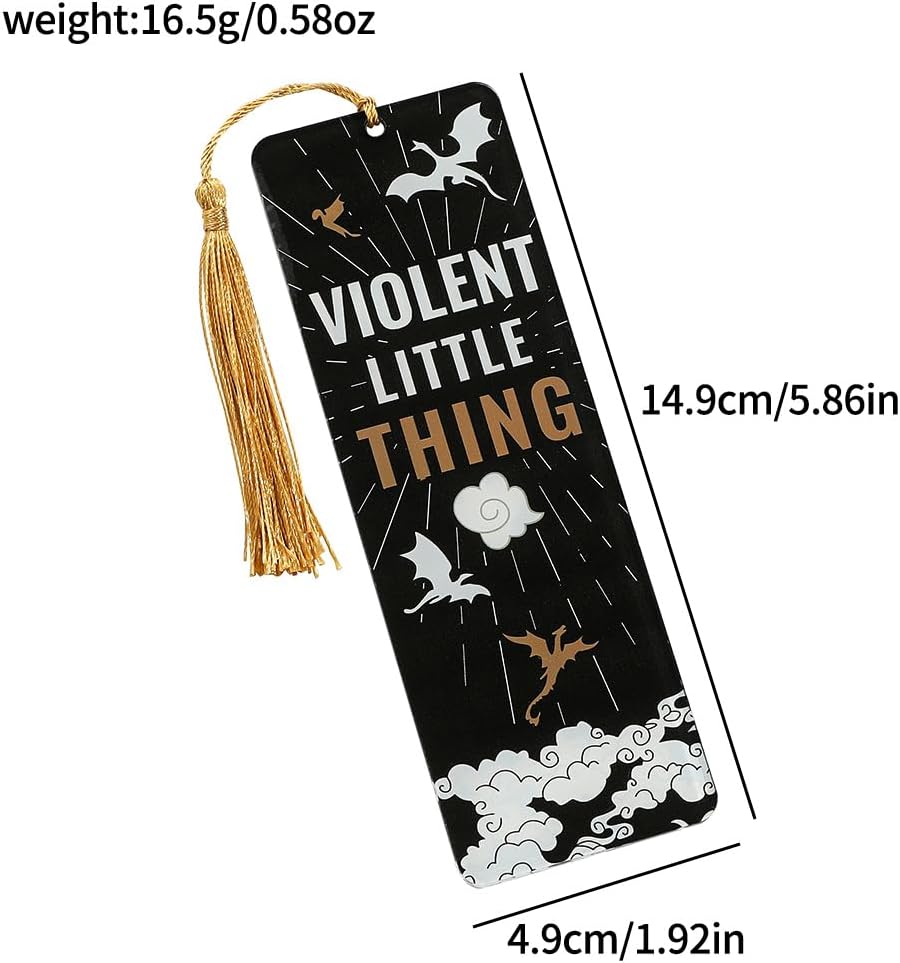 7PCS Fourth Wing Dragon Bookmark Set - Fantasy Dragon Acrylic Bookmarks for 4th Wing Novel Fans Women, Retired, Nurses, Librarians, Tasseled Book Accessories, Page Readers (7PCS-Dragon)