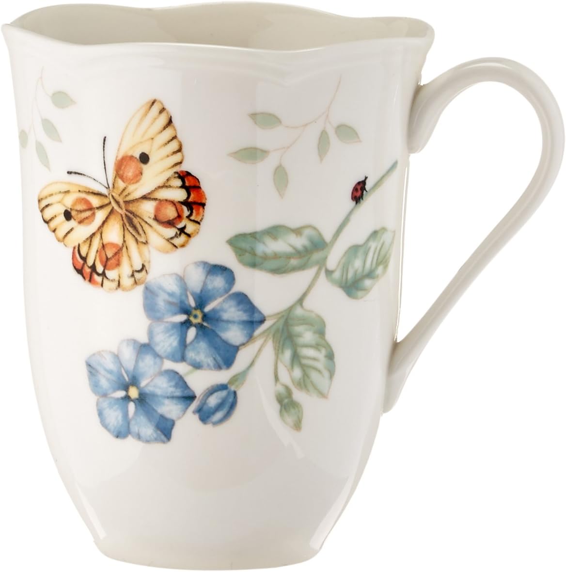 Lenox Dinnerware Set, Butterfly Meadow 18-Piece Set, Service For 6, White Porcelain, Butterfly And Flower Designs, Plates And Bowls Sets, Dishwasher Safe, Home & Kitchen (18 Pieces, Assorted)