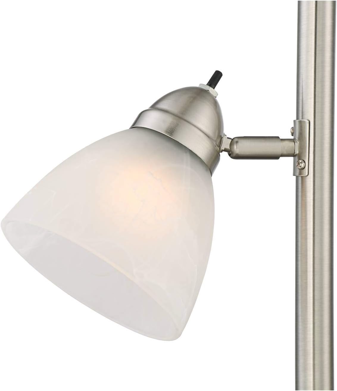 360 Lighting Ellery Modern Tree Torchiere Floor Lamp Standing 3-Light 72" Tall Brushed Nickel Silver Frosted White Glass Shade Decor for Living Room Reading House Bedroom Office
