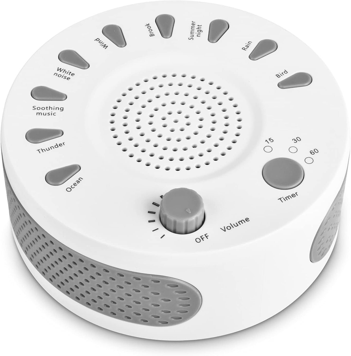 ORANGEHOME Portable White Noise Machine for Adults, Baby & Office Privacy - Sleep Sound Therapy with 9 Natural Soothing Sounds, 3 Timers, 32 Volume Levels, Battery Powered for Travel, Home, Nursery