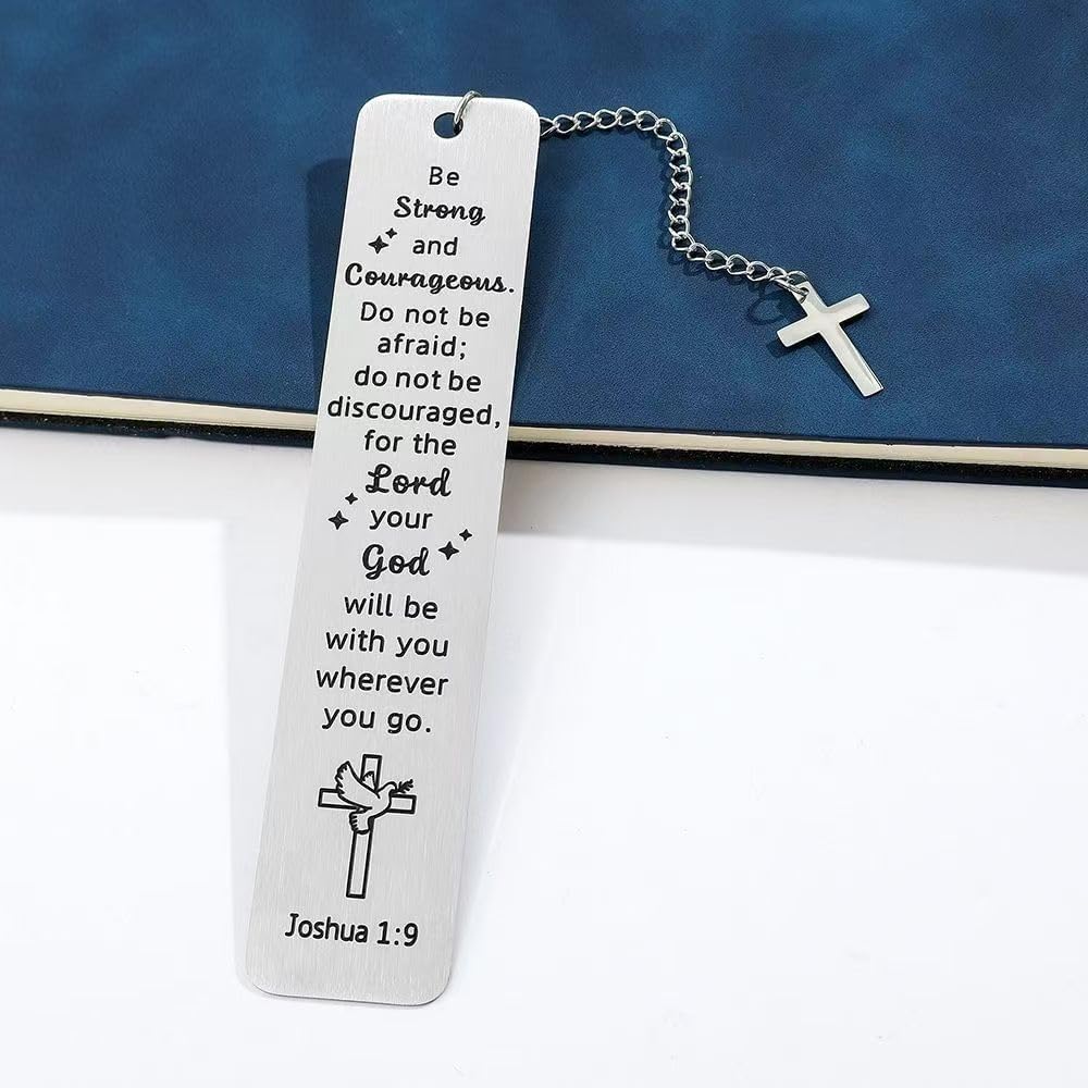 Bible Bookmark, Christian Religious Bookmarks for Book Lovers Women Men Adults Teen Girls Boys, Inspirational Gifts for Baptism First Communion Graduation Birthday Christmas Easter Readers Coworkers