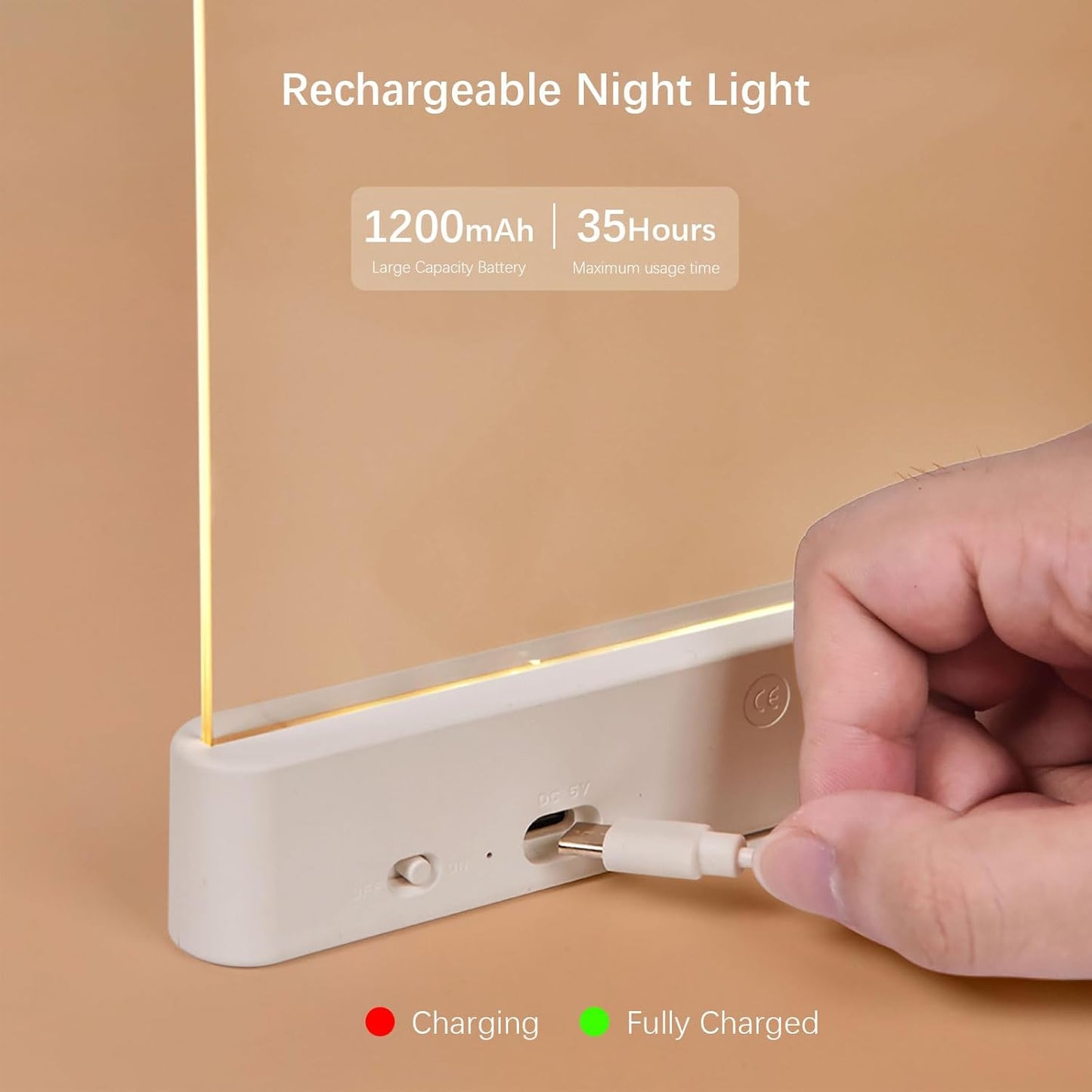 LED Book Light and Night Light 2 in 1, 3 Color Temperatures & Stepless Dimming, USB Rechargeable Reading Light with Timer for Night Reading (Pink)