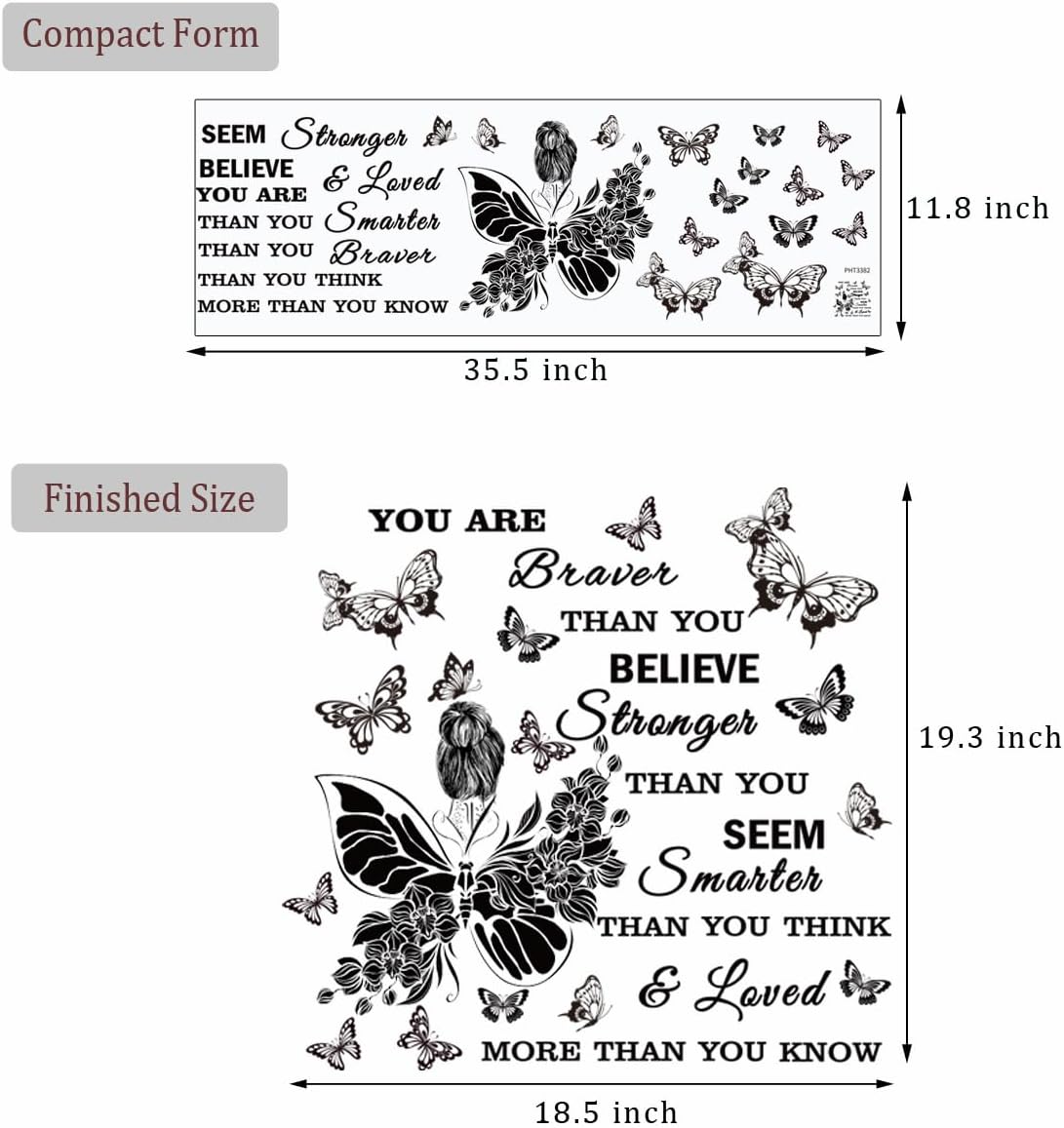 Inspirational Wall Decals You are Quote Wall Stickers Peel and Stick Wall Decor Motivational Saying Positive Wall Sticker for Girls Living Room Nursery Playroom Bedroom Daycare Decor