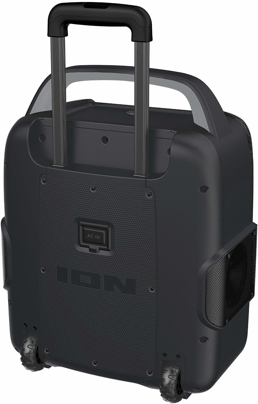 ION Sport 320-200 Watt Outdoor Bluetooth Party Speaker with Rechargeable Battery, FM Radio, Lights, USB Charging, App, Omni-Directional Sound