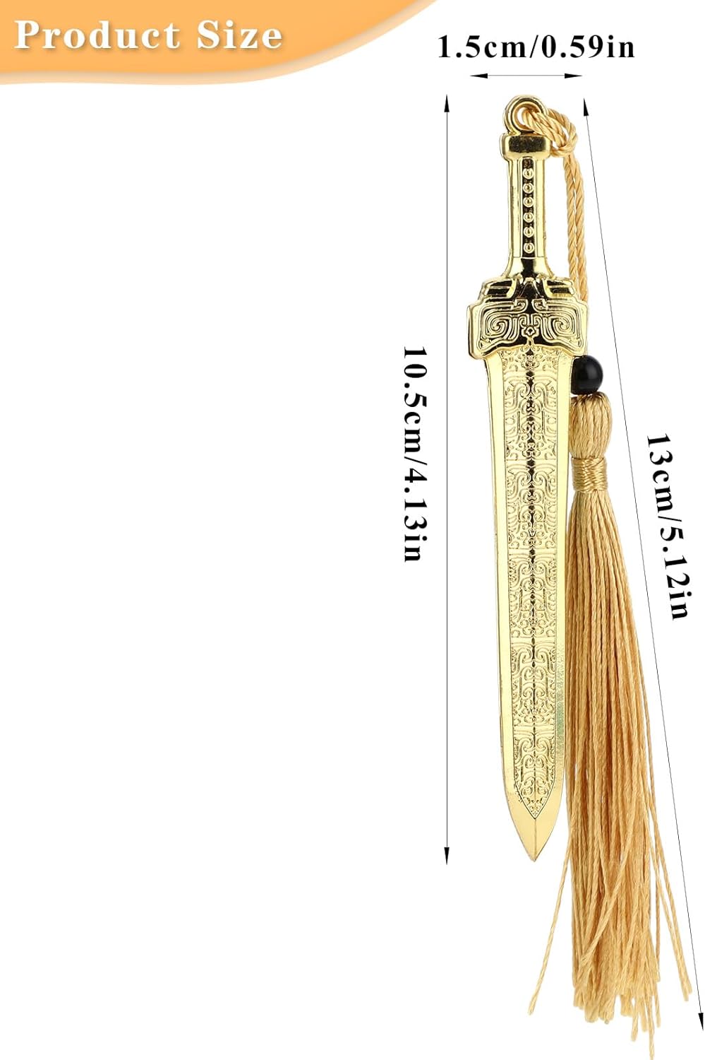 Sword Bookmark with Tassels Metal Book Mark Vintage Bookmark for Men Women Office School Home Library Bookstore