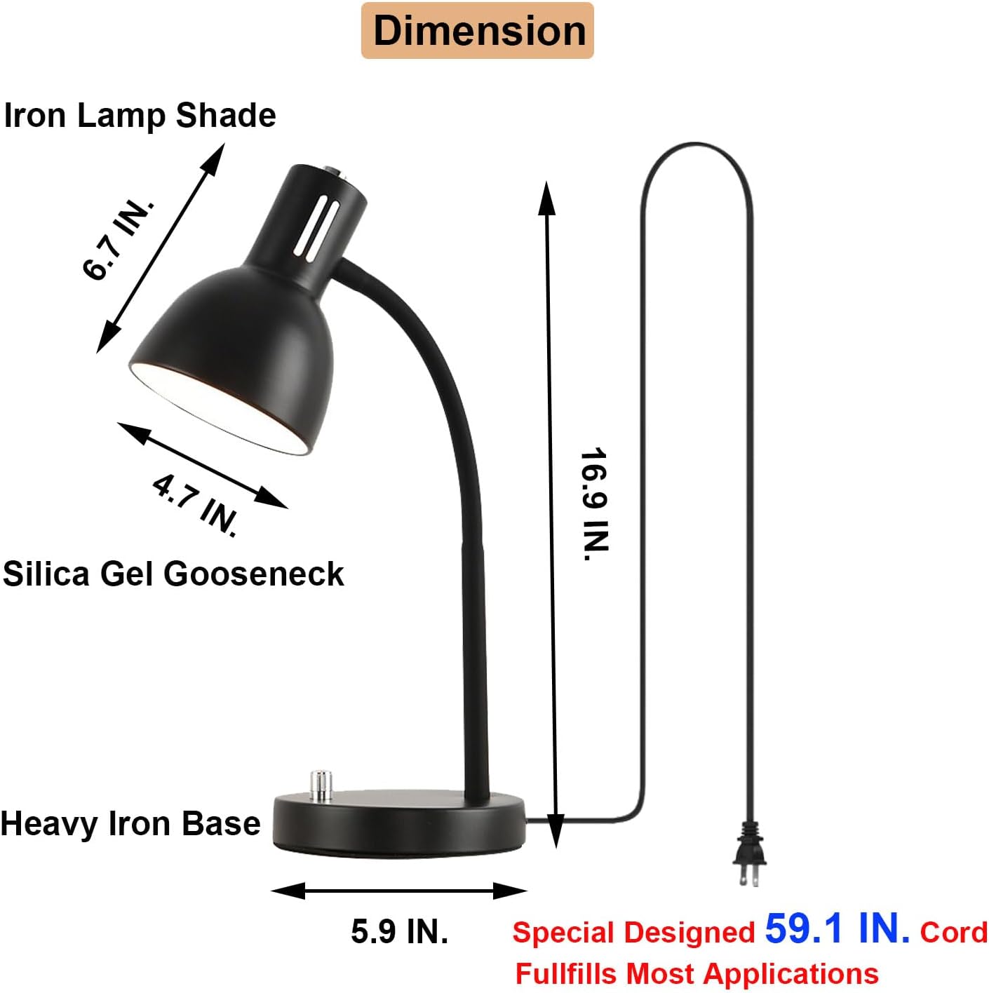 AFORTLO LED Desk Lamp,3 Color Temperature Changeable Table Lamp,Flexible Gooseneck Eye-Caring Book Reading Light for Home Office, Study, Nightlight with Bulb (Matte Black)
