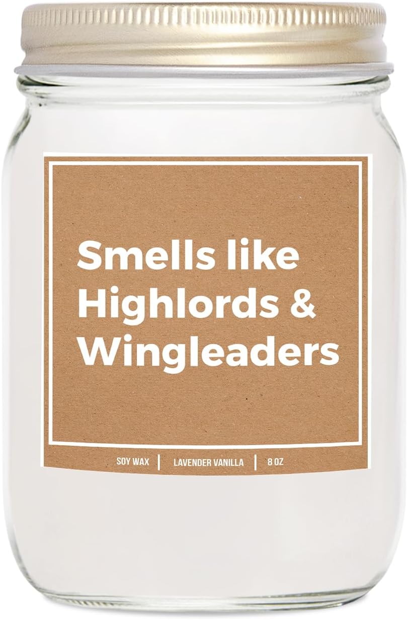 You Nique Designs Highlords Candle 8 Oz - Bookish Candles, Reading Themed Gifts for Book Lovers Women, Book Club Candle Ideas, Reading Themed Gifts (Lavender & Vanilla)
