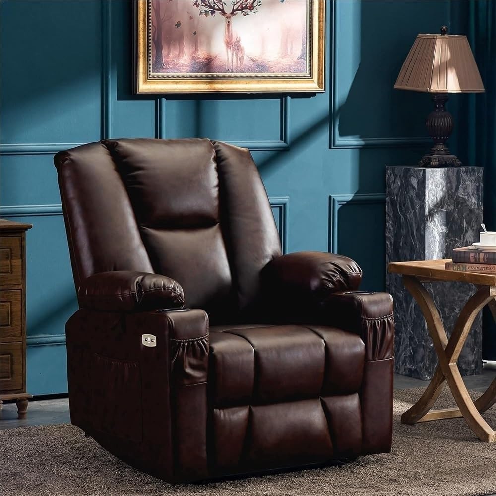 Electric Recliner Chair for Adults Lift Recliner Chairs with Massage and Heat Adjustable Sofa with Extended Footrest for Living Room Home Theater