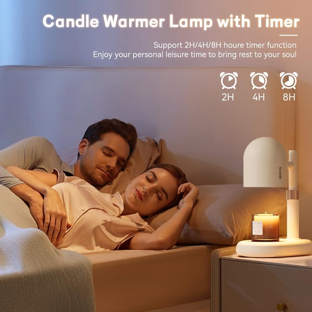 Shering Candle Warmer Lamp with Timer Dimmable, Mothers Day Gifts Birthday Gifts for Women Mom, Adjustable Height Candle Warmer Light with Gift Box, Home Decor, Wax Warmer Lamp