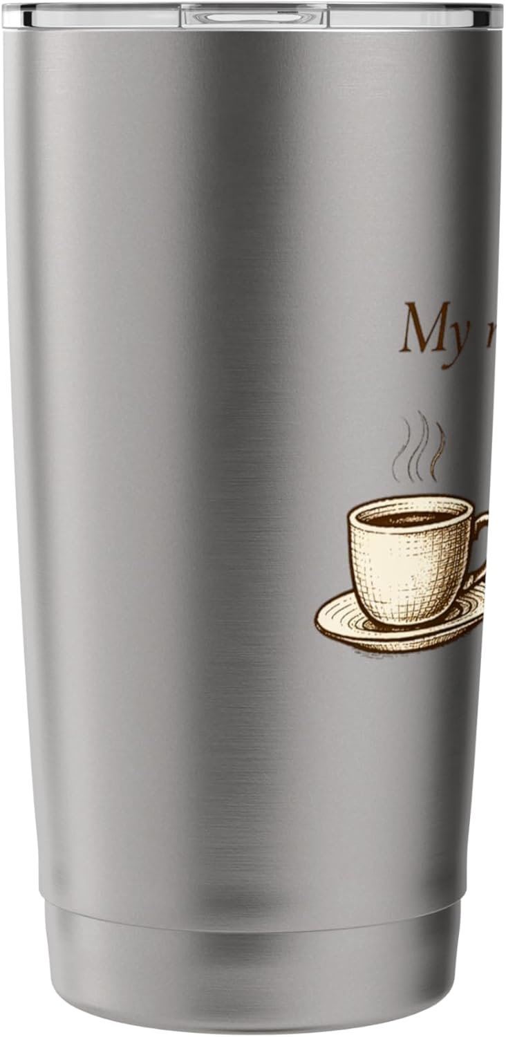 My Needs Are Simple Coffee Paw And Books Vintage Stainless Steel Insulated Tumbler