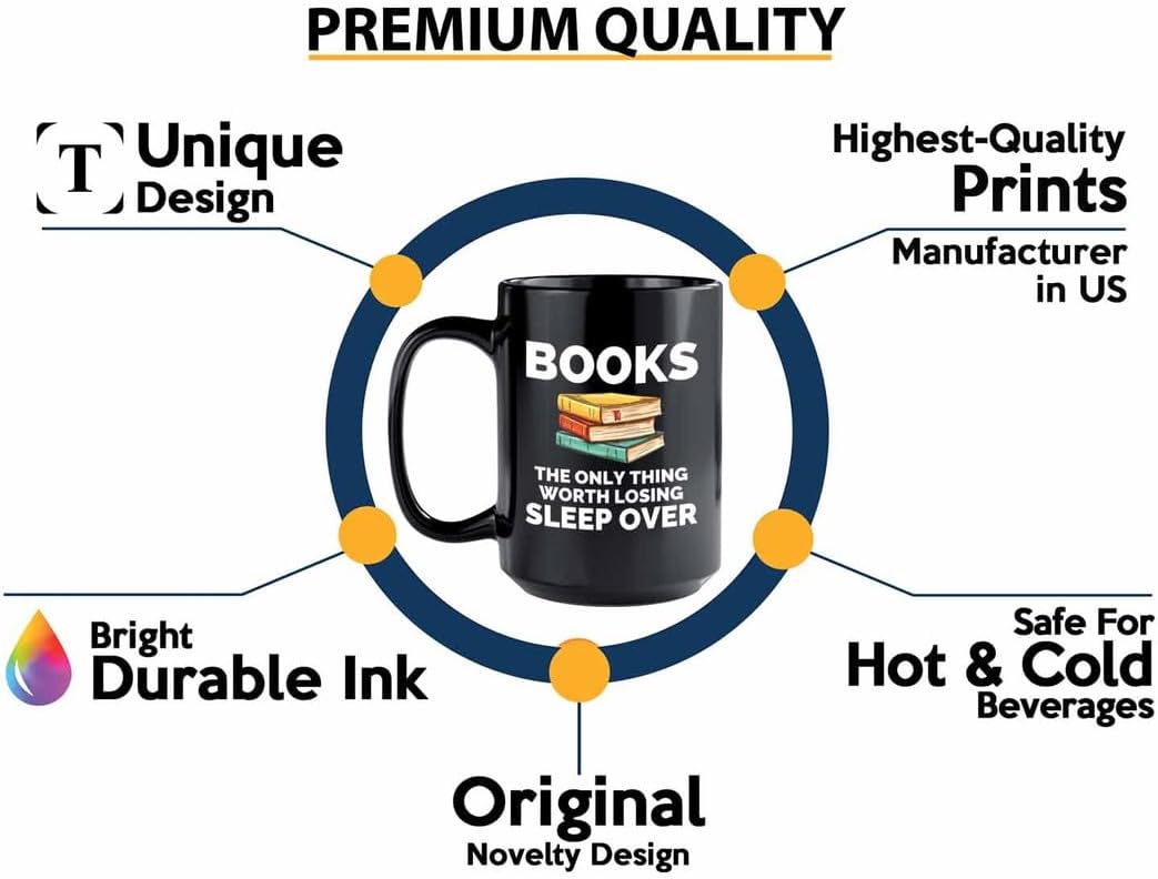 Book Lover Coffee Mug 15oz Black - The only thing - Gift For Poets Bookish People Bibliophile Librarian Book Club Reader