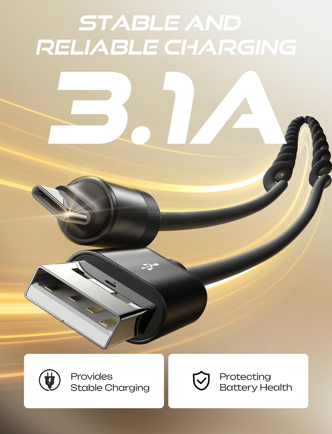 LISEN Coiled USB C Cable, 2 Pack for Android Auto & CarPlay Cable, Short USB A to USB C Cable C Gifts for Men Women ompatible with iPhone 17/16/15, Samsung Galaxy S25/S24/S23 A15/A14, Space Black 4FT