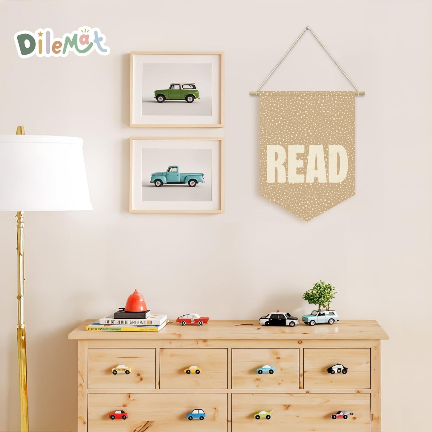 Bobo Classroom Decor Banner,Reading Nook Decor Kids Room Decor,Read Sign for Classroom Linen Pennant Banner,English Classroom Decor Wall Decor,Neutral Classroom Decor