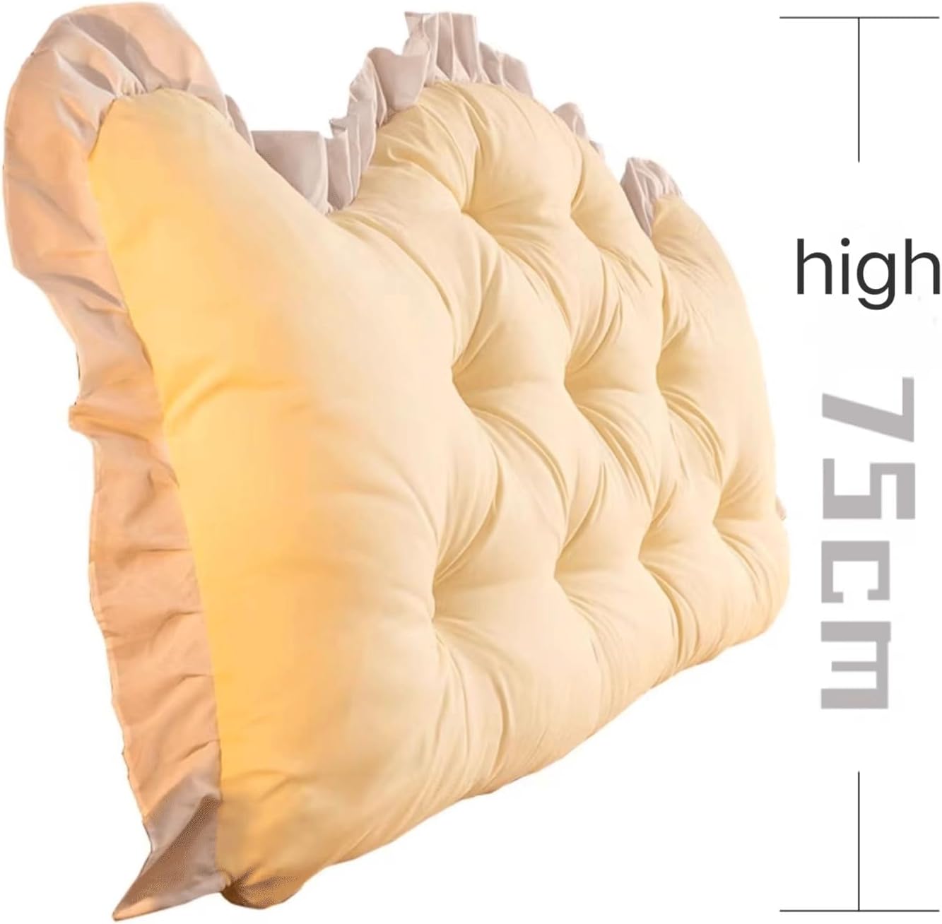 Headboard Pillow Large Bolster Pillows Backrest Support Sitting Up Reading Pillow in Bed Upholstered Headboard Pads(Size:79"/200cm,Color:Yellow)