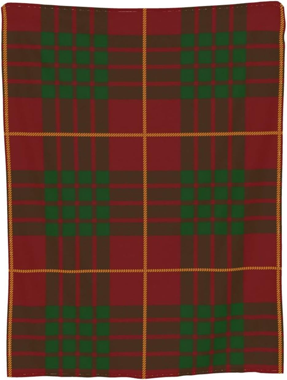 Clan Cameron Scottish Tartan Plaid Blanket Super Soft Flannel Throw,Ultra-Soft Blanket for Bed Or Sofa All Season,Cozy Lightweight Blankets for Women Kids Adults 50"X 40"
