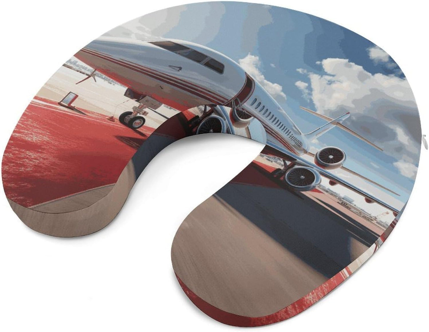 Red Carpet Airplane Neck Pillow Memory Foam U Shaped Pillows Portable Pillows for Shoulder Travel Head Support Pillow with Concealed Zipper for Airplane Car Home Office