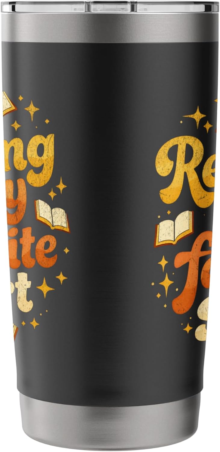 Reading is My Favorite Sport Retro 70s Book Lover Librarian Stainless Steel Insulated Tumbler