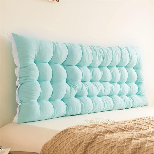 Upholstered Wall Mounted Headboard - Large Bolster Reading Support Pillow Cushion for Dorm Bed - Comfortable Positioning for Relaxation and Reading